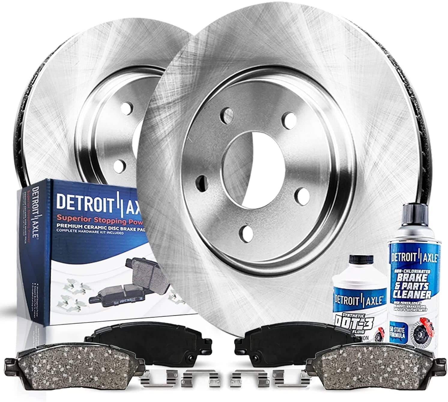 Detroit Axle - Rear Brake Kit for 2011-2025 Dodge Durango 2011-2021 Jeep Grand Cherokee, Disc Brake Rotors Ceramic Brake Pads: 12.99 VENTED Rear Rotors