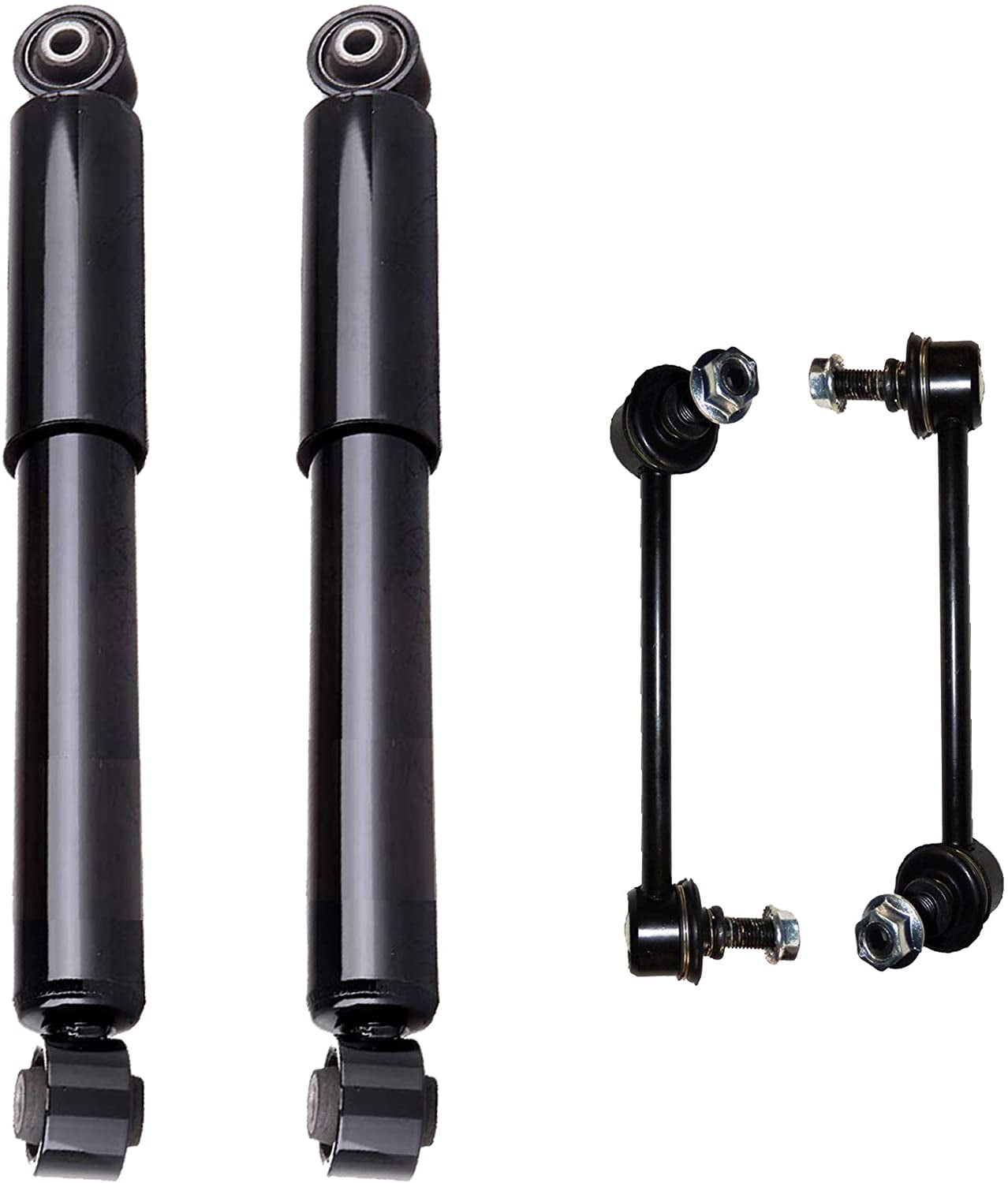 Detroit Axle - Rear Shock Absorbers for 2003-2008 Honda Pilot, 2001-2006 Acura MDX, 2 Shock Absorbers 2 Stabilizer Sway Bar Links 2002 2004 2005 2007 Replacement