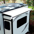 Dulepax RV Slide Out Awning Camper Topper Modular Slide Out Awning Kit for RVs,5th Wheels,Travel Trailers and Motorhomes-White,11'3''(10'7''Fabric)