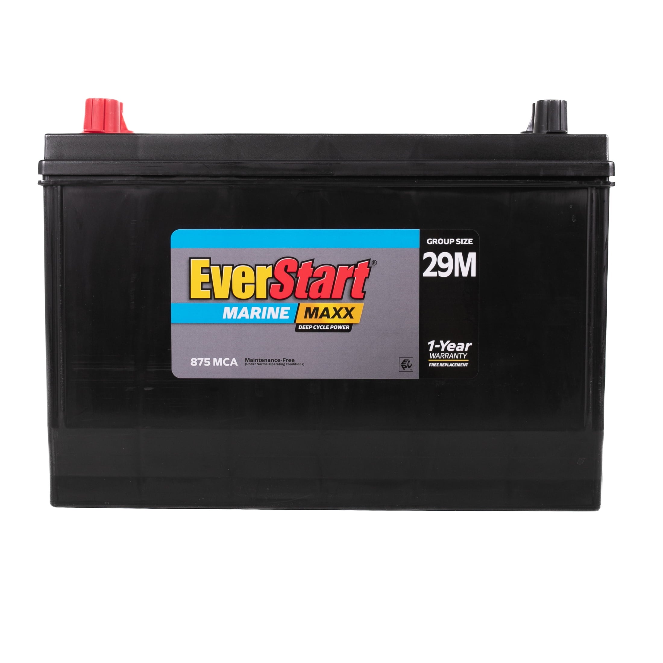(2 pack) EverStart Maxx Lead Acid Marine & RV Deep Cycle Battery, Group Size 29DC - 12 Volt - 845 Marine Cranking Amps