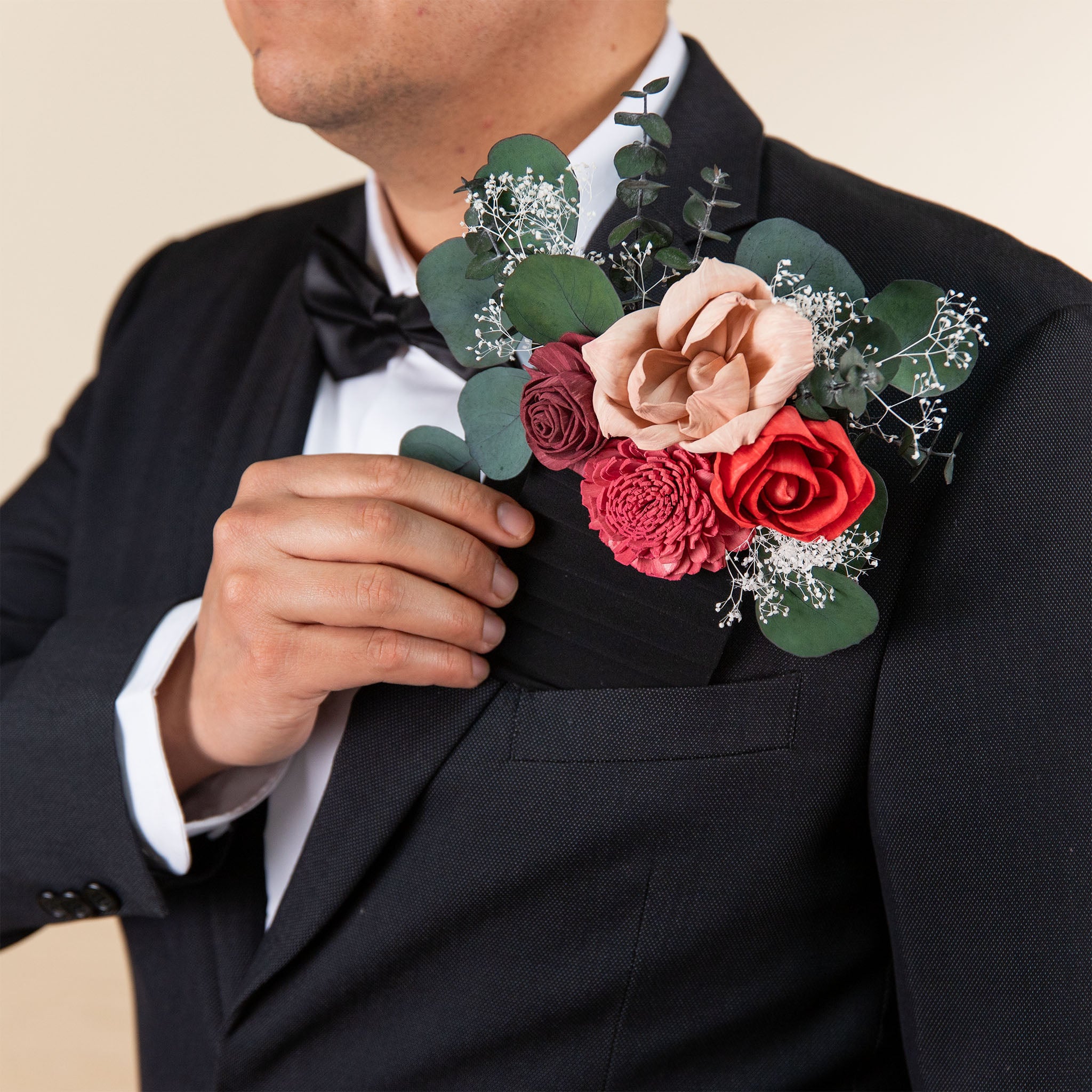 Luxe Velvet Groom's Pocket Boutonniere*
