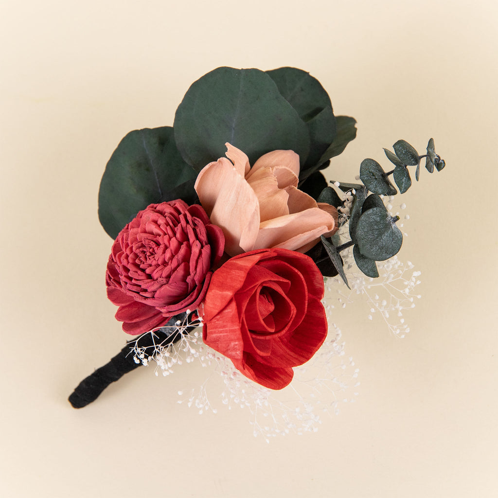 Luxe Velvet Simple Boutonniere