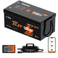 Litime 48V(51.2V) 100Ah Golf Cart Lithium Battery, up to 5kW Motor, Perfect for Golf Carts, Instead of AGM, SLA Batteries, Bluetooth & Low-Temp Protection-Includes Charger, Monitor (Without Bracket)