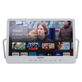 Sylvox Waterproof Portable TV,15.6Smart Google TVs with 1080P,4-6H Play Time,IP66 Waterproof,12 Volt Television with Voice Remote for RV Camping