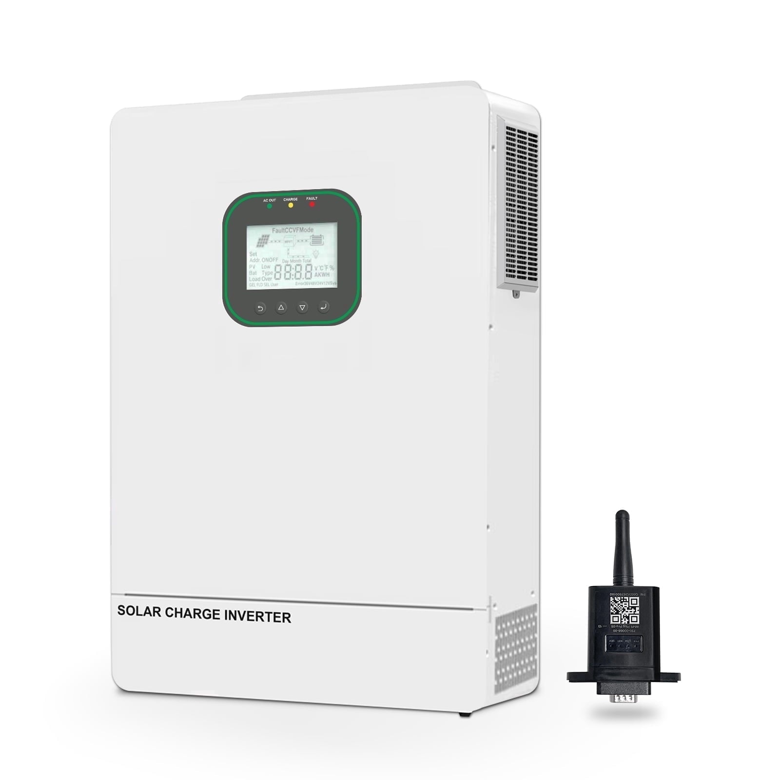 Prosoli 6500W All-in-One Solar Hybrid Inverter, 48V DC to 120V AC Pure Sine Wave with WiFi, Built-in 2 MPPT Controllers, CT Sensor, 6 Parallel for Home and RV