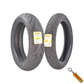 Pirelli Diablo Rosso II 120/70 ZR 17 M/C (58W) TL (K) Front & 170/60 ZR 17 M/C (72W) TL Rear Motorcycle Tires- Sport Performance for Road Use Tire Set with Keychain