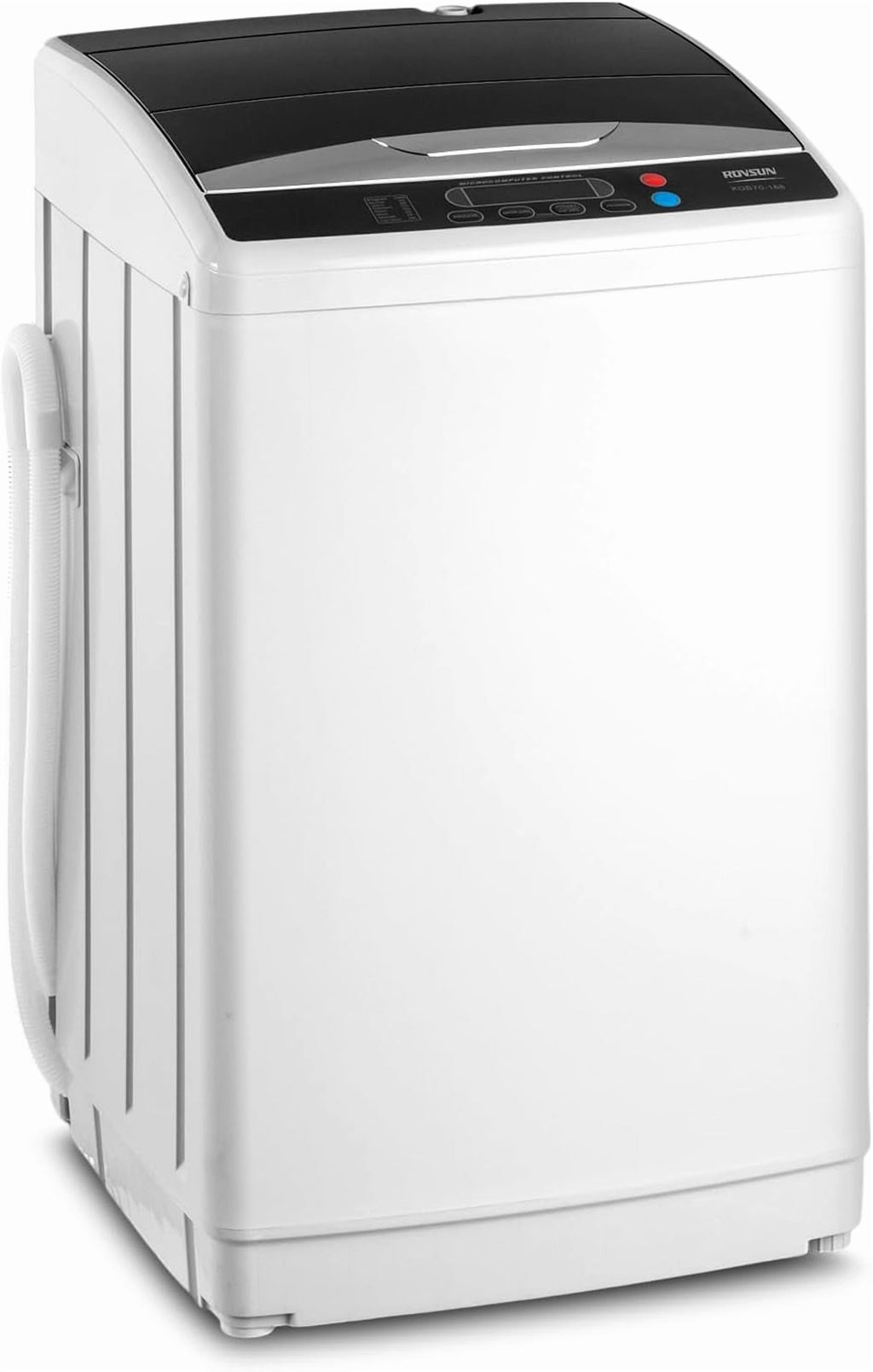 VINGLI 25LBS Full-Automatic Electric Laundry Machine . Portable Washing Machine with Stainless Steel Drum, 110V Compact Washer, Washer and Dryer Combo for Apartment, Dorms, RV, Grey