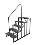 Fruyyzl Black 5 Step, 52.83 in x 68.11 in, Metal RV Steps, Anti-Slip with Wrenches