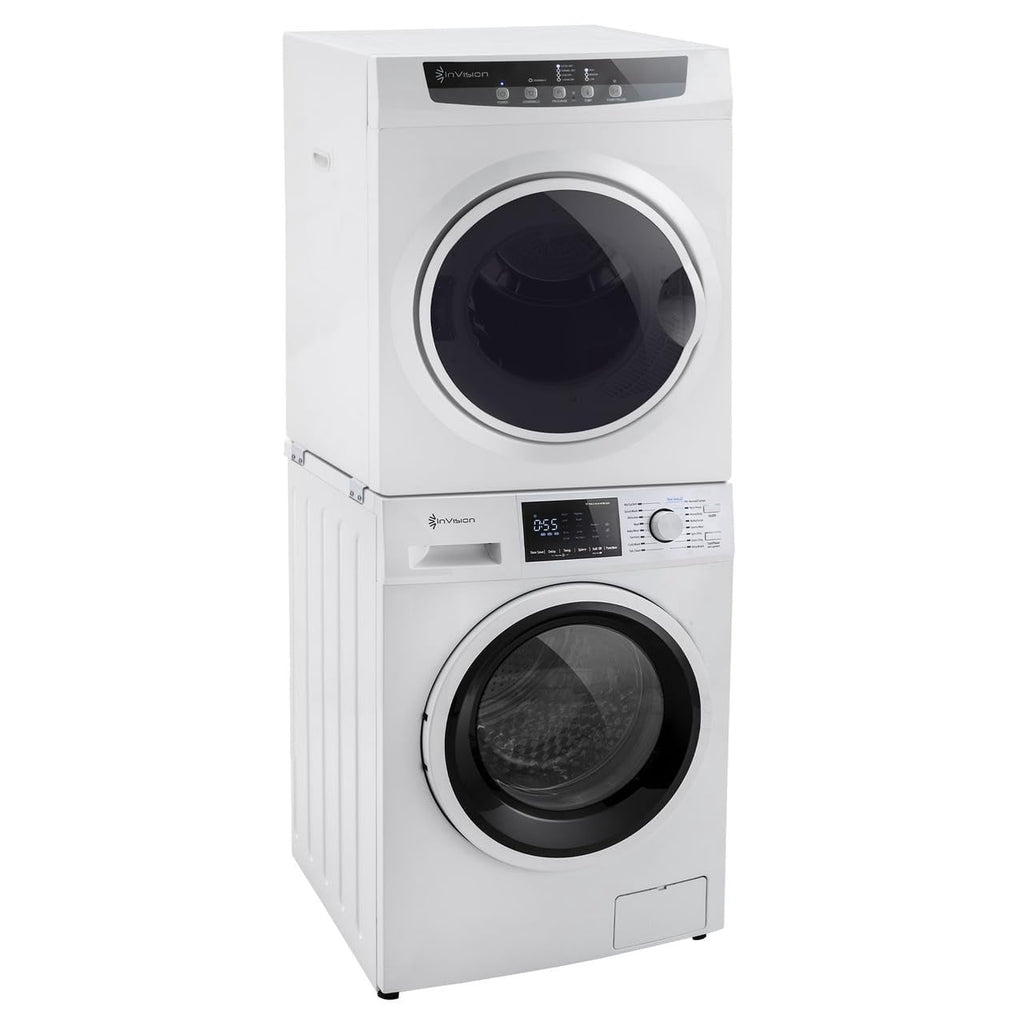RecPro RV 2.5 Cu Ft White Washing Machine and Dryer Combo Options | Stacking Mounting Kit | Front Load Washer and Dryer (Washing Machine and Dryer Combo)