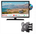 SYLVOX 27 Smart RV TV with Wall Mount, 12 Volt TV with Built-in DVD Player, 1080P Google OS ATSC NTSC WiFi Bluetooth HDMI USB, AC/DC Powered, for RV Camper Van (Trailer Series)