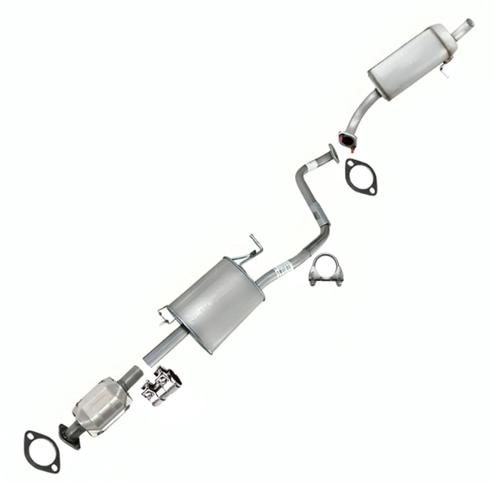 Northeastern Exhaust Catalytic & Front and Rear Muffler Assembly Fits 2014-2016 Kia Soul 1.6L - Direct Fit EPA-Approved | Stainless Steel Exhaust System Kit | Includes Gaskets, Sleeve & Cla