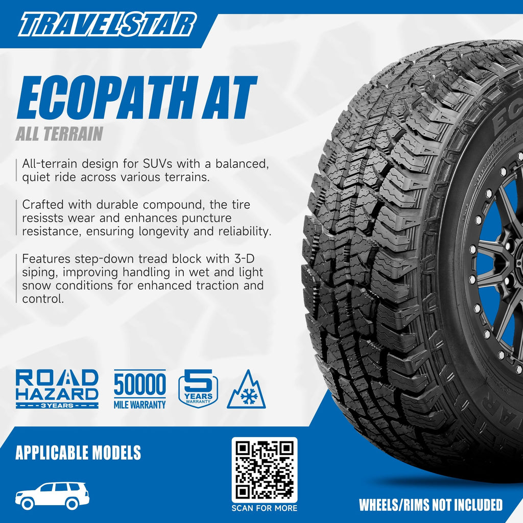 Travelstar Ecopath A/T 265/65R18 114H All Terrain SUV 265/65 R18 All Season Tire（No Rim）