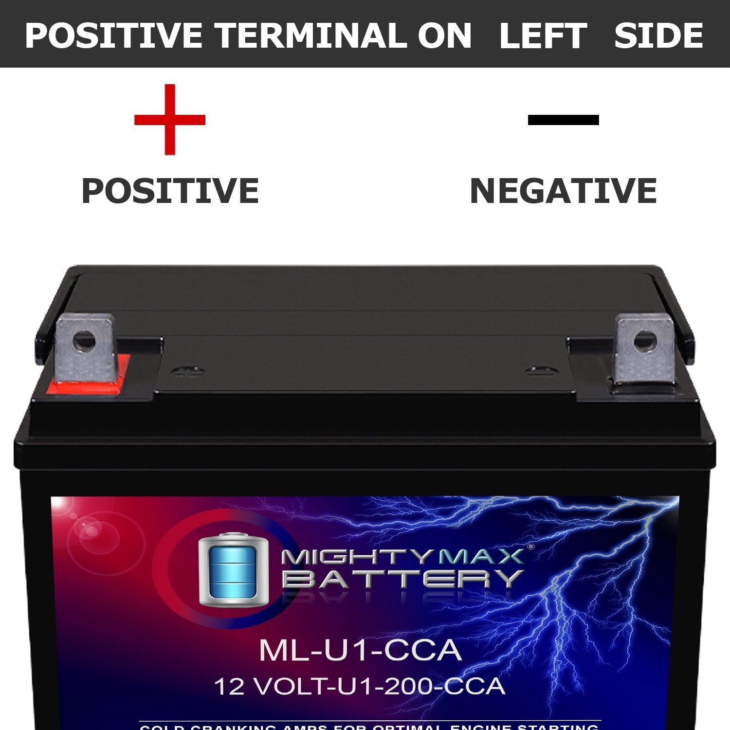 ML-U1 12V 200CCA Battery Replacement for Golf Cart