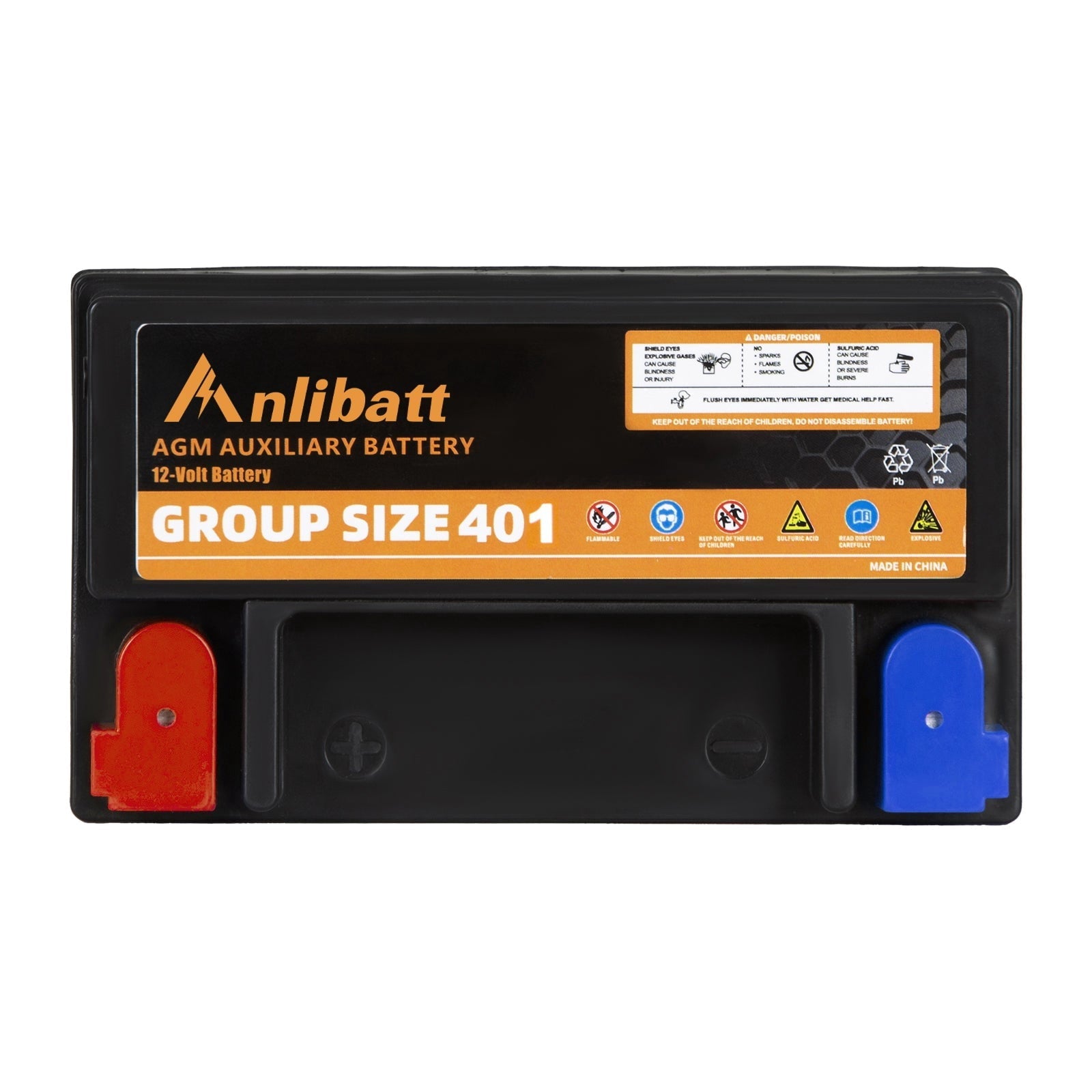 Anlibatt BCI Group 49 Battery, AGM 12 Volt Rechargeable Automotive Batteries for Car, H8 900CCA 95Ah 160RC Maintenance Free