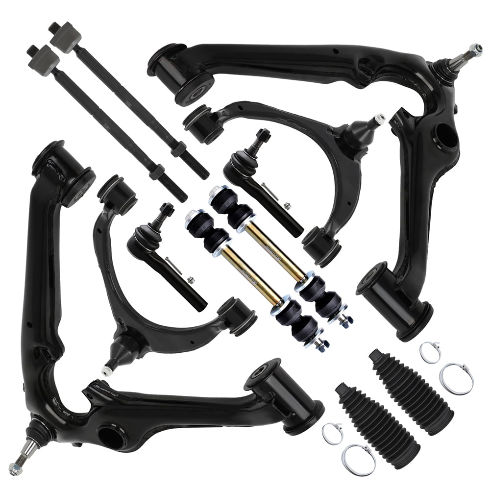 ECCPP 12PCS Front Suspension Kit for 2019 for Chevy Silverado 1500 LD 2015-2020 for Chevy Tahoe Lower Control Arm and Ball Joint Assembly Sway Bar End Link Outer Tie Rod End