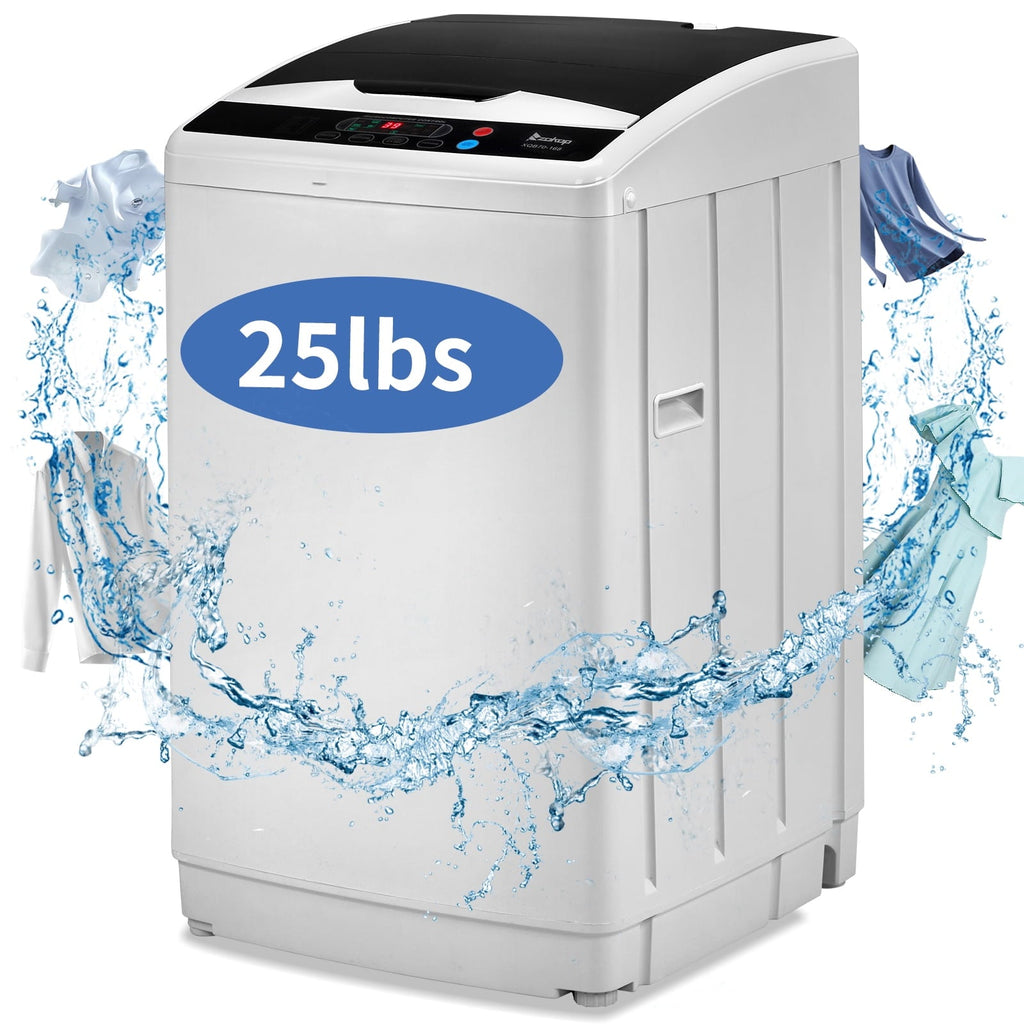Ktaxon 17.8LBS Full Automatic Washing Machine and 3.5CuFt Portable Clothes Dryer Set, Compact Laundry Washer and Dryer Combo Set with Stainless Steel Inner Tub, for Apartment, Dorms, Home