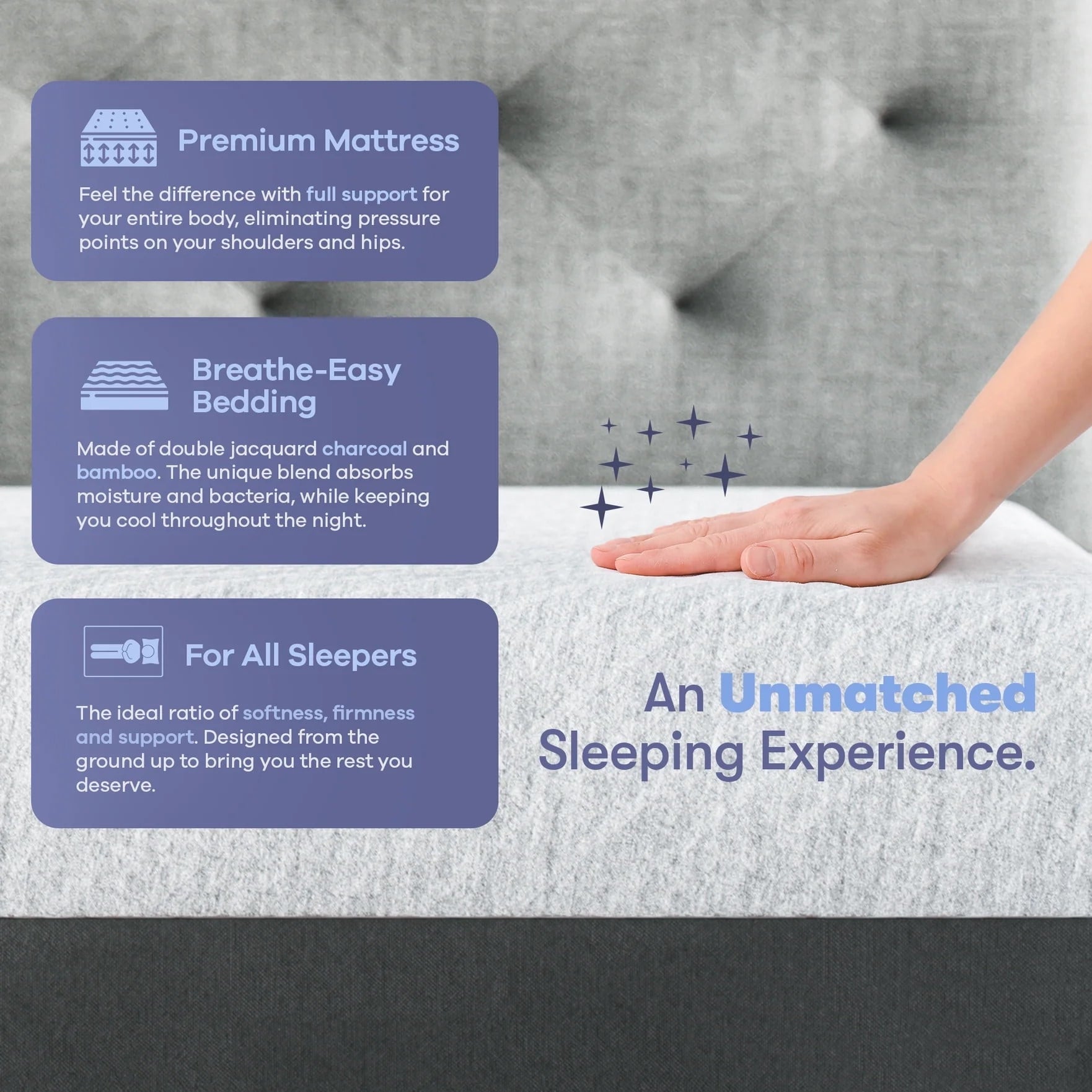 Celestial Sleep Gel Memory Foam Mattress in a Box, Made in The USA, CertiPUR-US, Oeko-Tex, and Fiberglass-Free Certified Bed, 12 inch Medium Soft - Split King