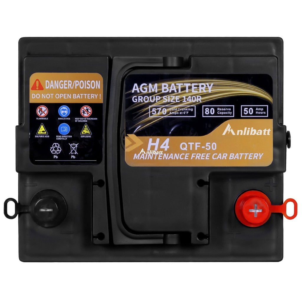 Anlibatt Car AGM Battery Group Size 48 H6 Start Stop Battery 12V 70Ah 760CCA Maintenance Free Rechargeable