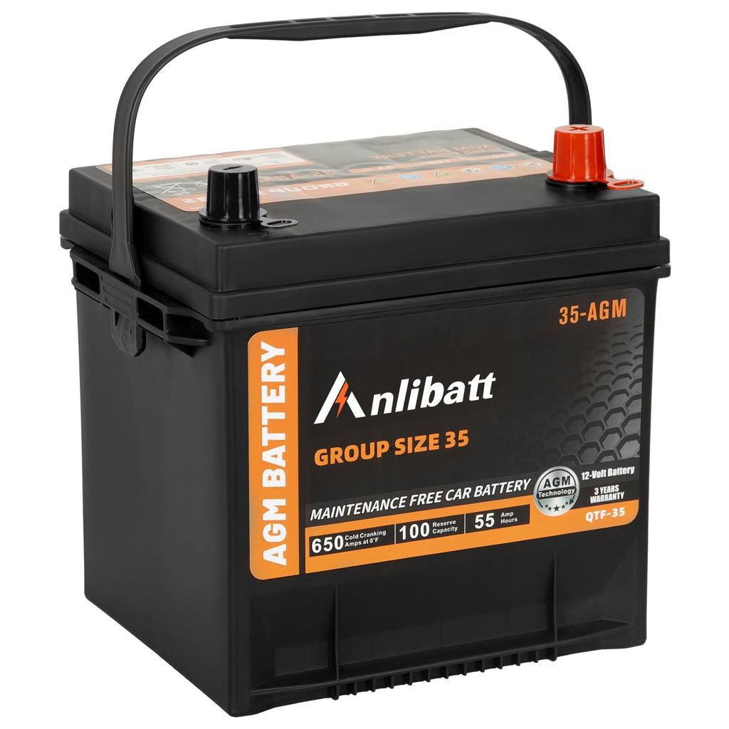 Anlibatt BCI Group 49 Battery, AGM 12 Volt Rechargeable Automotive Batteries for Car, H8 900CCA 95Ah 160RC Maintenance Free