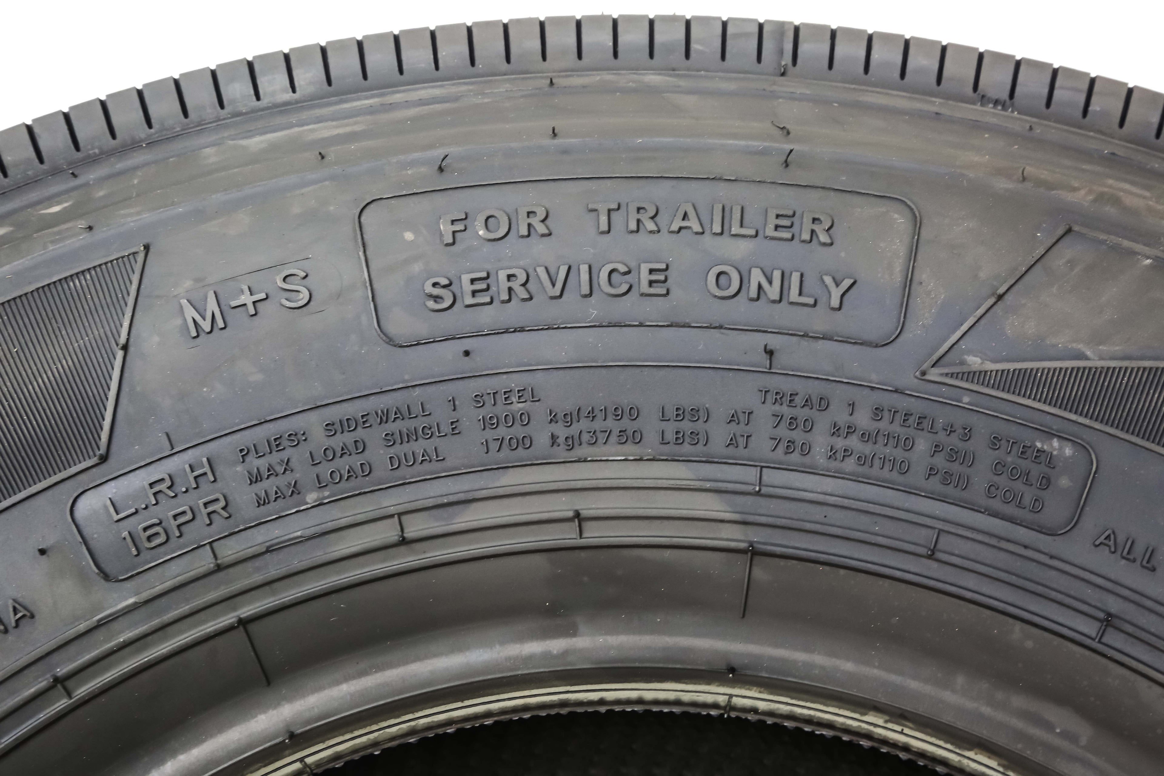 Gremax Heavy Duty All Steel ST 225/75R15 14 Ply 123/1192M 11150 Trailer Tires, Set of 4