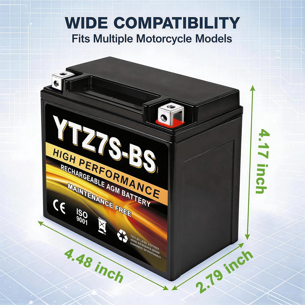 Anlibatt YTX14-BS Motorcycle Battery 12V 12Ah 200CCA Rechargeable Sealed Batteries Powersport Replacement for ATV, Scooter, Jet ski, Dirt Bike