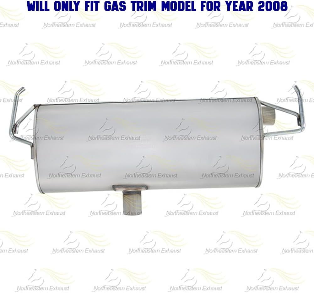 Northeastern Exhaust Stainless Steel Intermediate Pipe, Muffler and Tail Pipe Exhaust System Kit Fits 2008–2012 Chevrolet Malibu 2.4L – Direct Fit