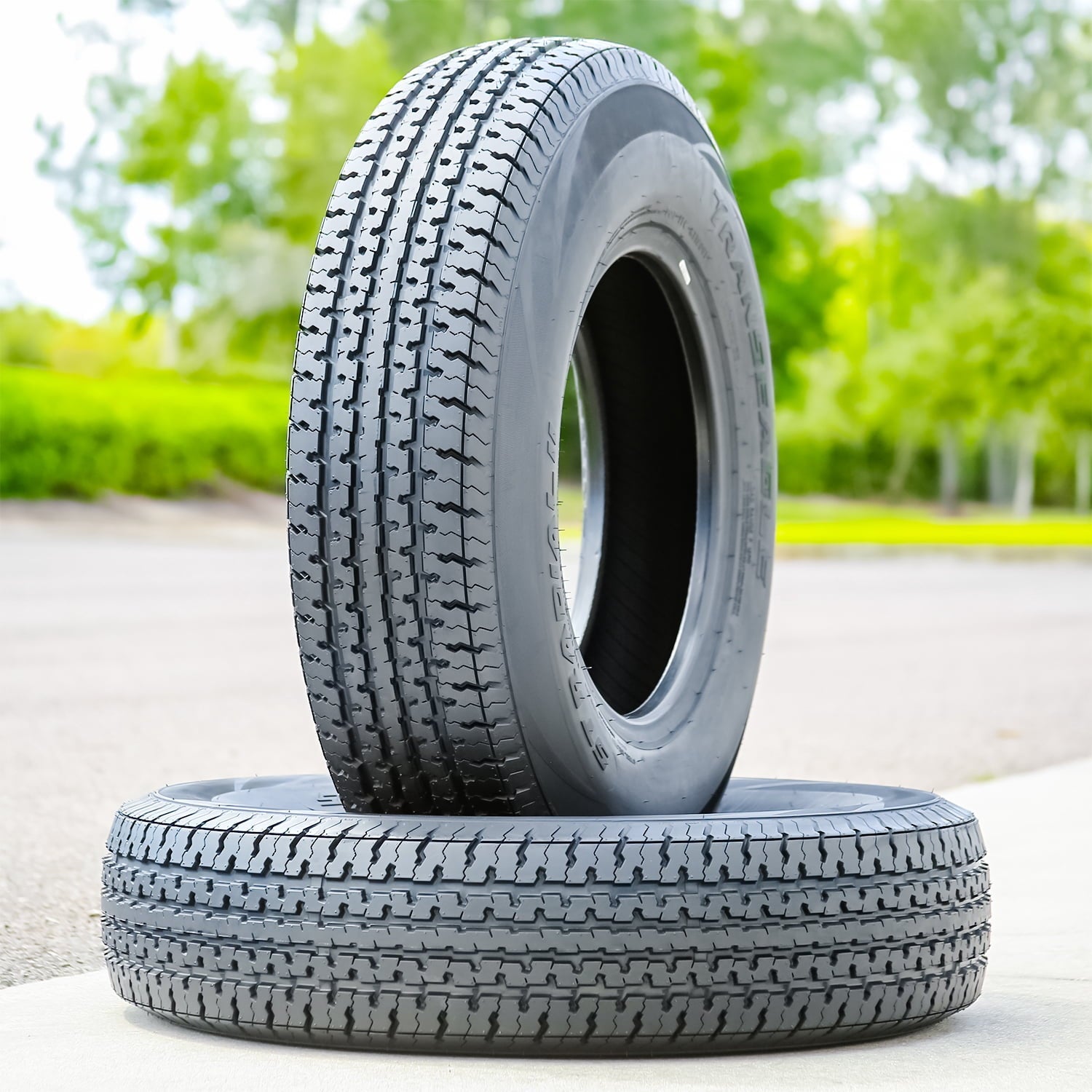 Set of 4 Transeagle ST Radial II Steel Belted ST235/80R16 235/80R16 126/122L F 12 Ply Trailer Tires
