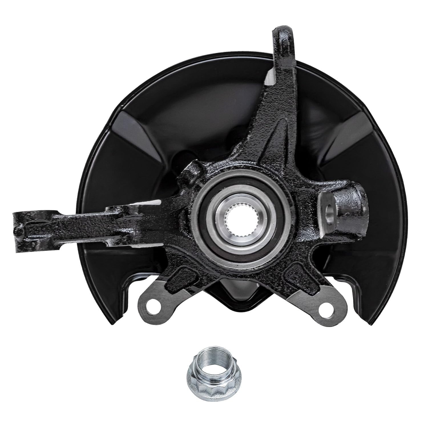 Detroit Axle - Front 6pc Steering Knuckles Kit for 06-11 Honda Civic, Steering Knuckle & Wheel Bearing Hubs Lower Control Arms Lower Ball Joints 2006 2007 2008 2009 2010 2011 Replacement