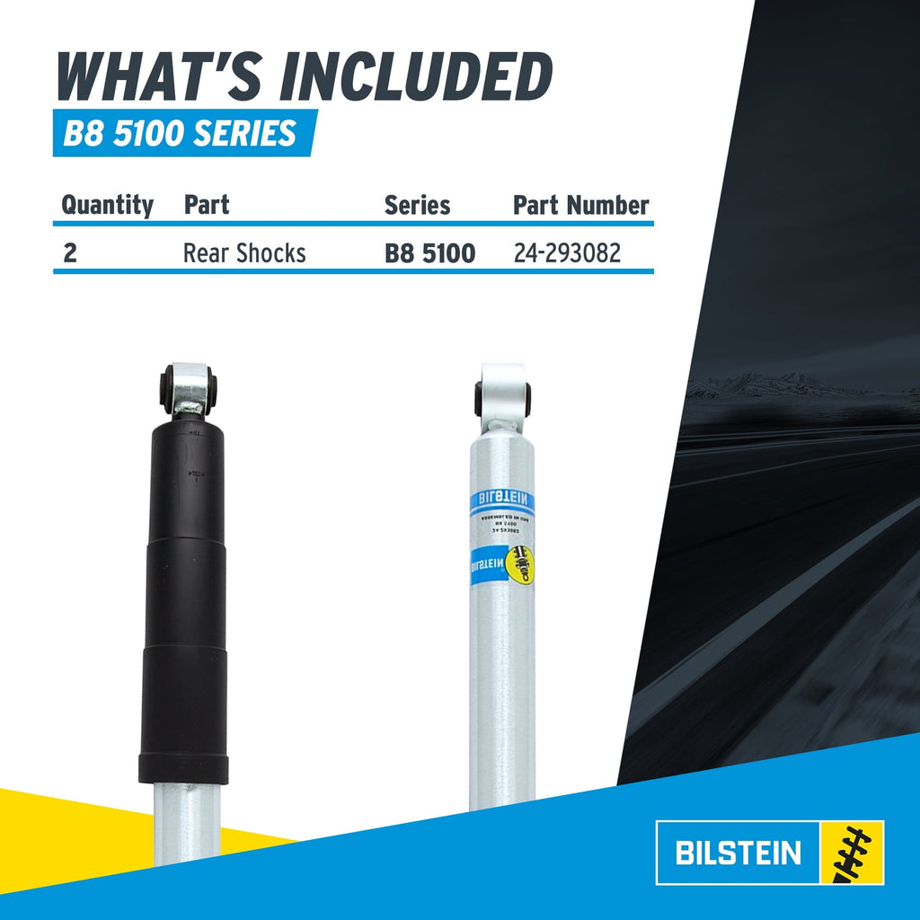 Bilstein Pair of Front B8 5100 Ride Height Adjustable Series Shocks Compatible with 2007-2013 Silverado / Sierra 1500 w/o Electronic Suspension Provides 0-1.75 Front Lift