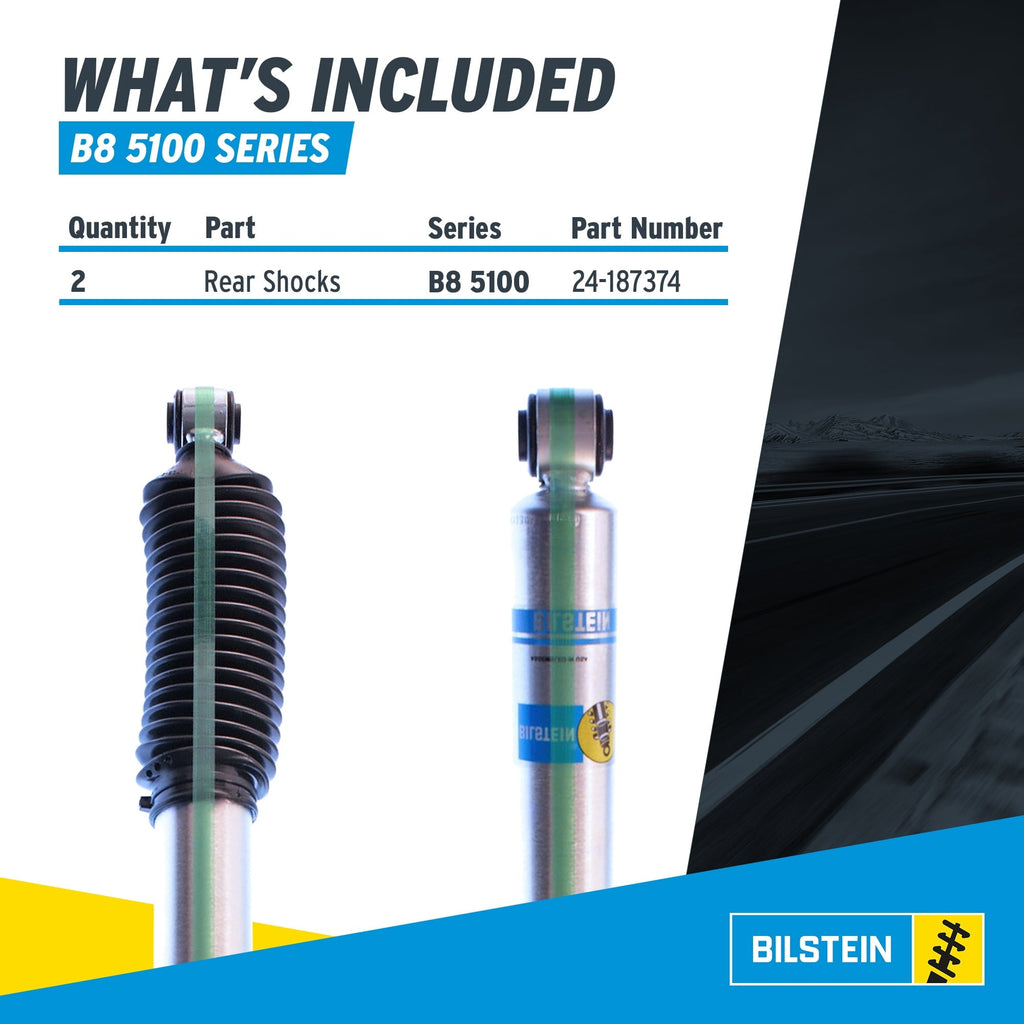 Bilstein Pair of Front B8 5100 Series Shocks Compatible with 2009-2018 RAM 1500 w/o Air Suspension | Provides 0-2.8 Front Lift