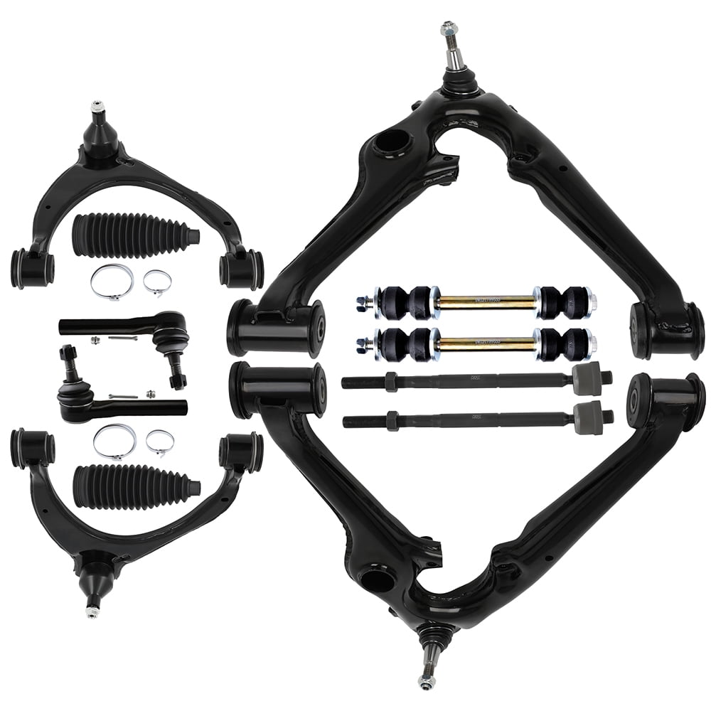 ECCPP 12PCS Front Suspension Kit for 2019 for Chevy Silverado 1500 LD 2015-2020 for Chevy Tahoe Lower Control Arm and Ball Joint Assembly Sway Bar End Link Outer Tie Rod End