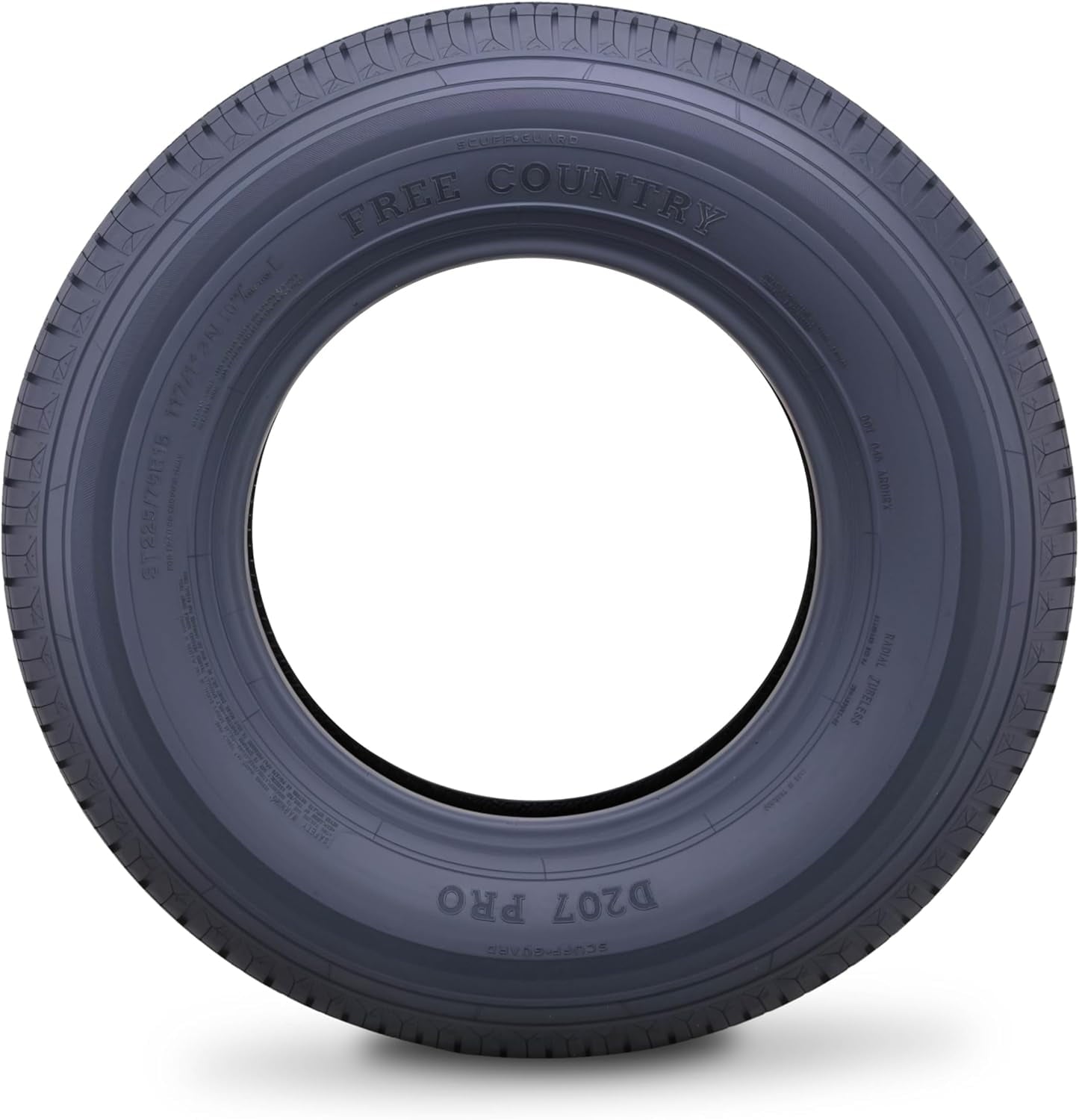 Free Country ST 205/75R15 8 Ply /Load Range D w/Scuff Guard Trailer Tires, Set of 4