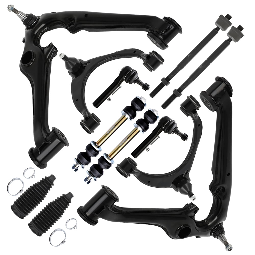 ECCPP 12PCS Front Suspension Kit for 2019 for Chevy Silverado 1500 LD 2015-2020 for Chevy Tahoe Lower Control Arm and Ball Joint Assembly Sway Bar End Link Outer Tie Rod End