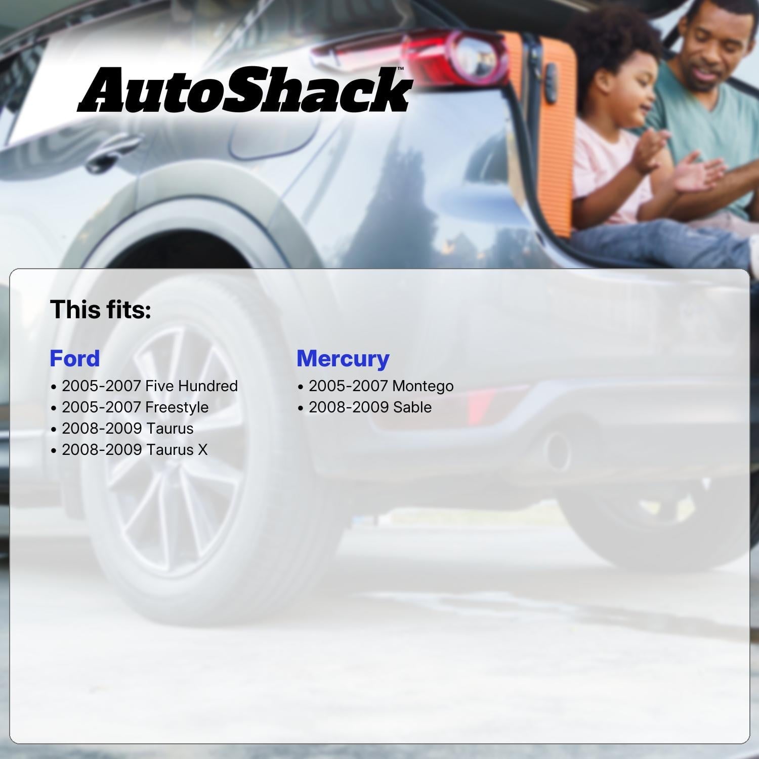 AutoShack Rear Brake Calipers & Ceramic Brake Pads for Ford, Five Hundred 2005-2007 Taurus 2008-2009 Freestyle 2005-2007 Taurus X 2008-2009, AWD FWD V6 3.0L 3.5L