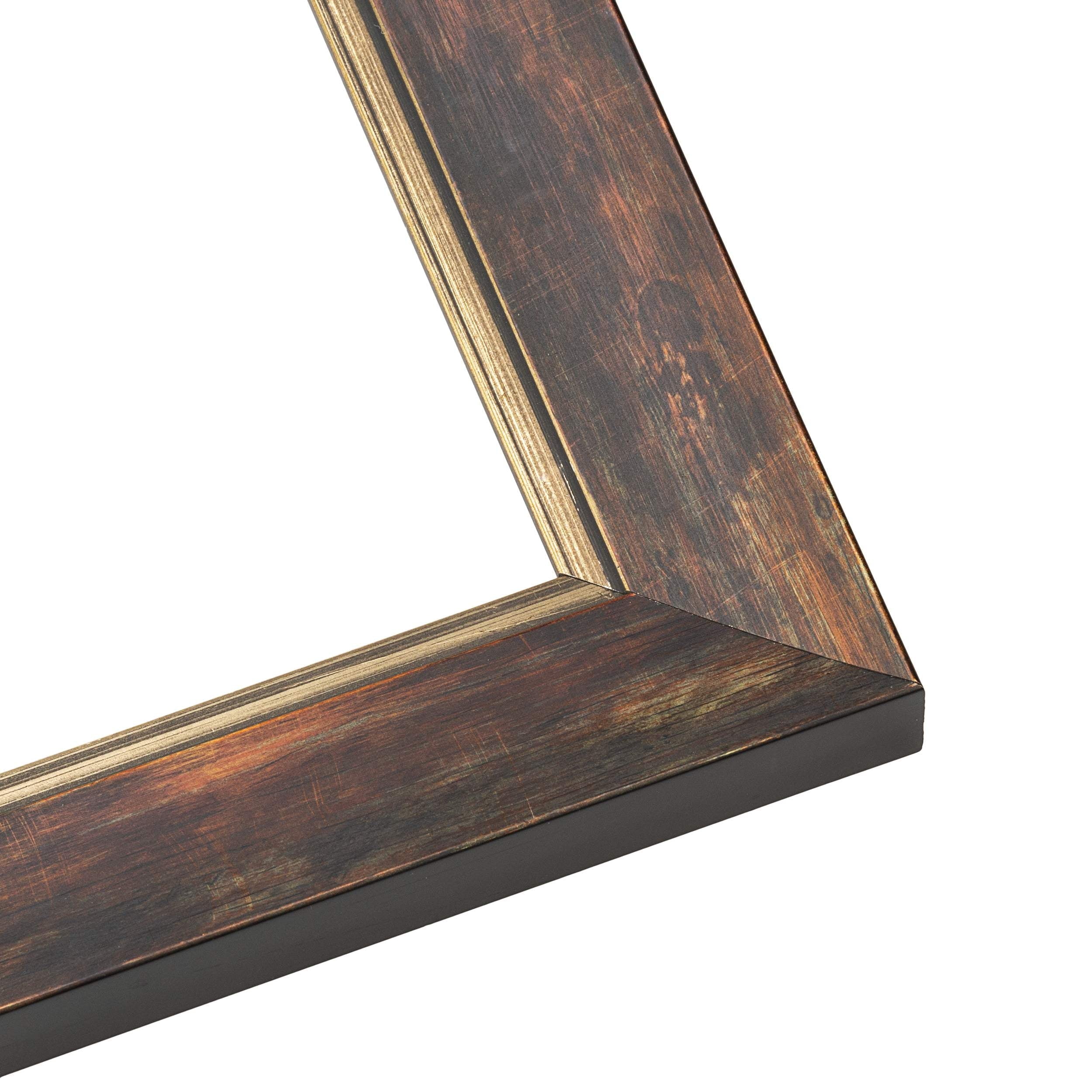 40x28 Bronze Brown Real Wood Picture Frame Width 1.25 inches | Interior Frame Depth 0.75 inches |