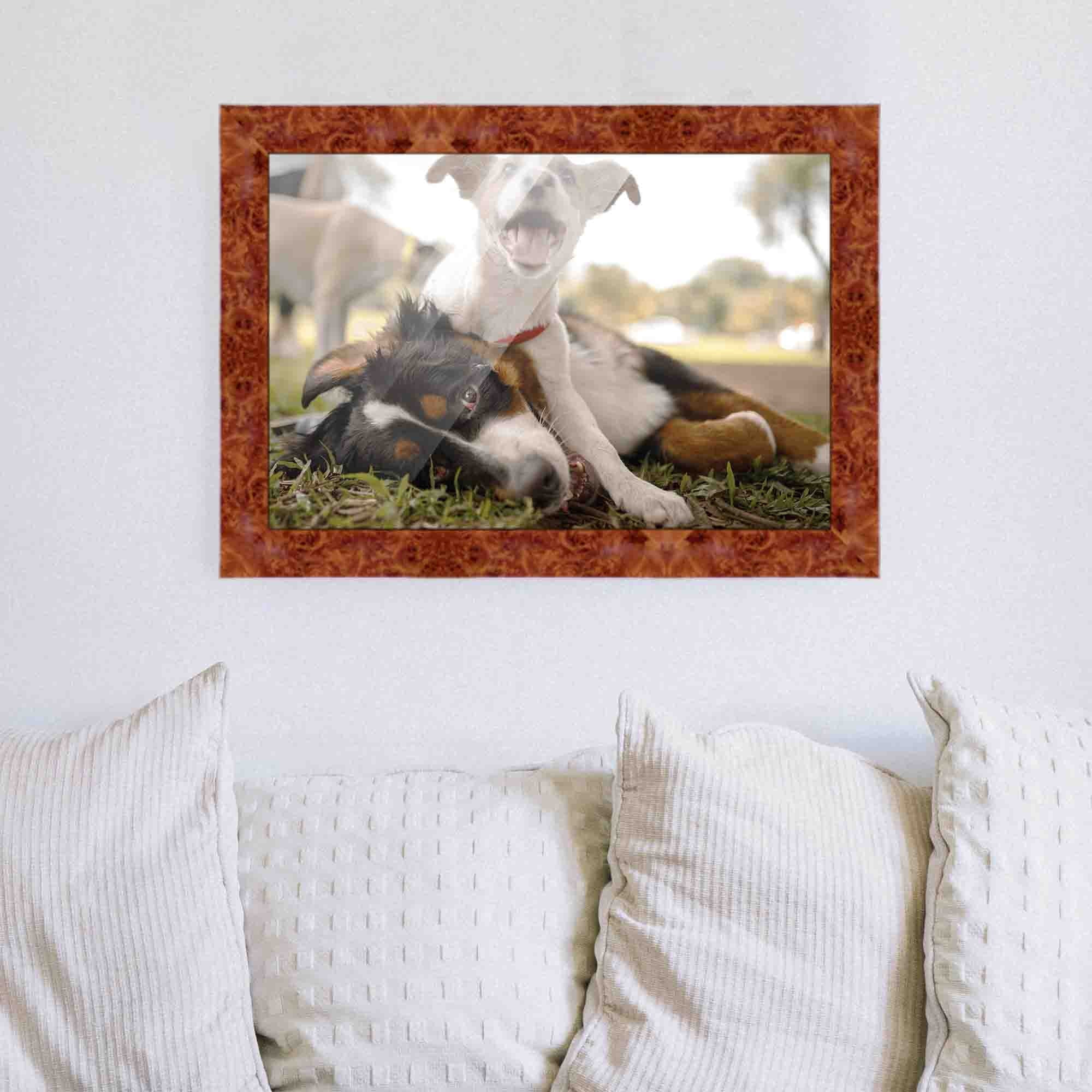 40x28 Bronze Brown Real Wood Picture Frame Width 1.25 inches | Interior Frame Depth 0.75 inches |