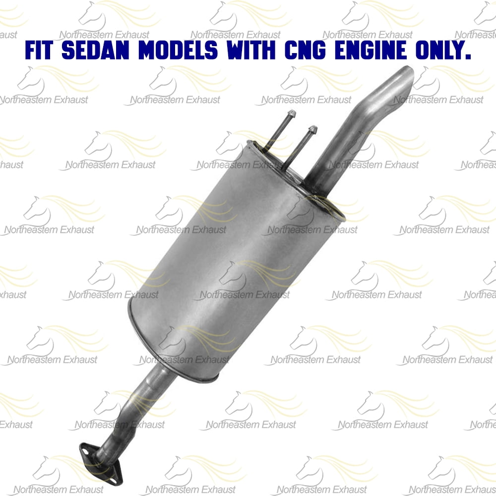 Northeastern Exhaust Intermediate Pipe, Resonator Assembly & Rear Muffler Fits 2012-2015 Honda Civic 1.8L (Sedan, CNG Only) - Direct-Fit | Stainless Steel System Kit