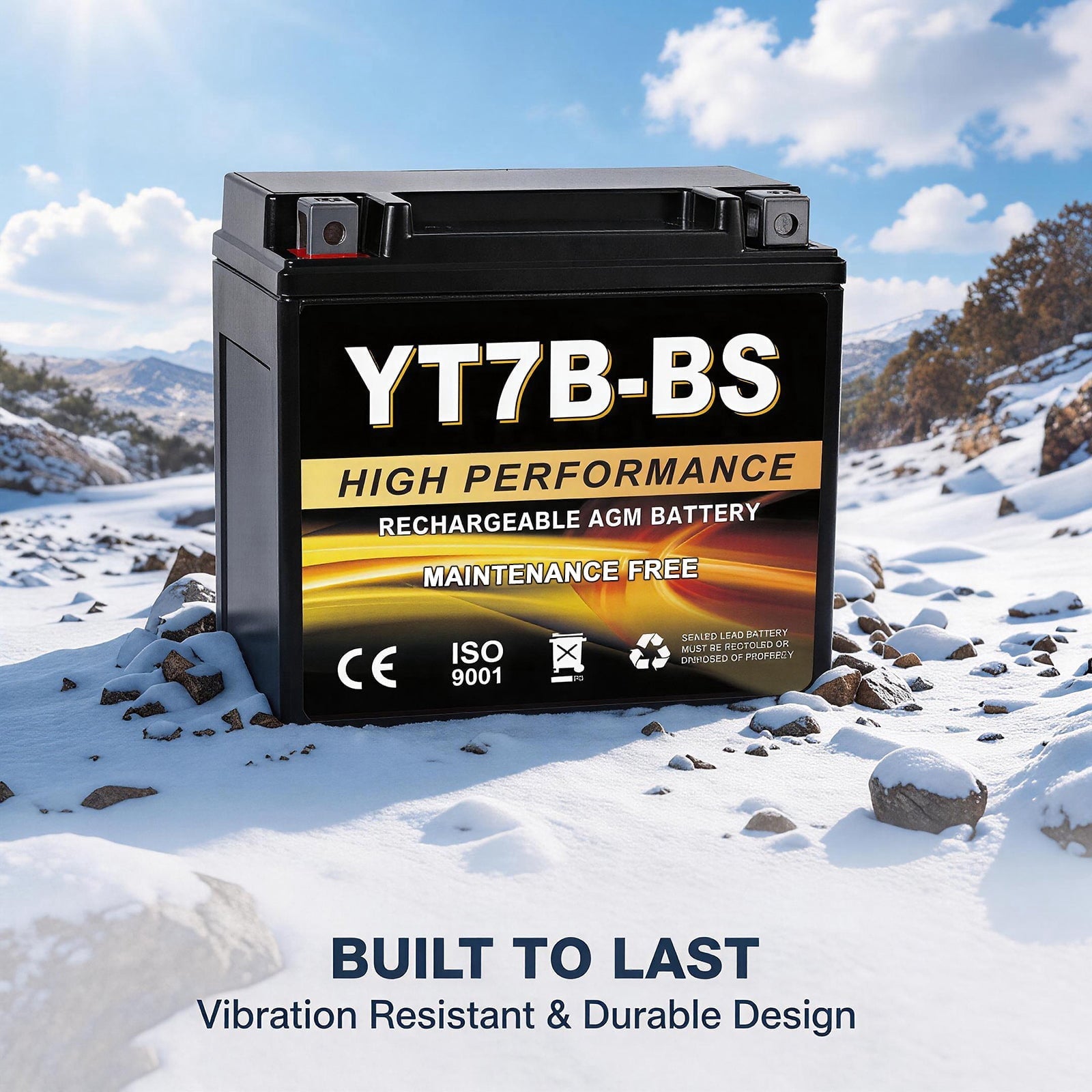 Anlibatt YTX14-BS Motorcycle Battery 12V 12Ah 200CCA Rechargeable Sealed Batteries Powersport Replacement for ATV, Scooter, Jet ski, Dirt Bike