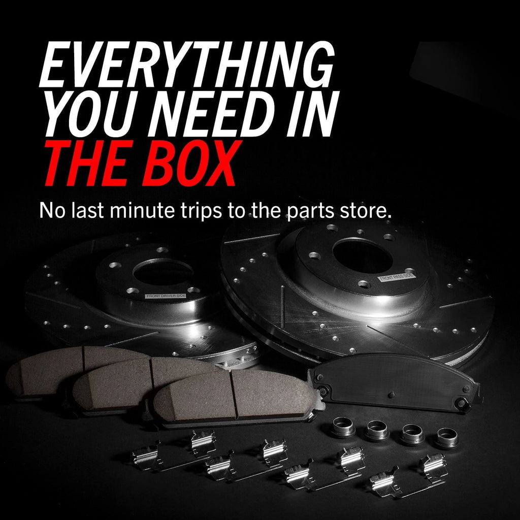 PowerStop Front and Rear Z23 Evolution Sport Carbon-Fiber Ceramic Brake Pad and Drilled & Slotted Rotor Kit Fits: CADILLAC SAAB Select Models K5546