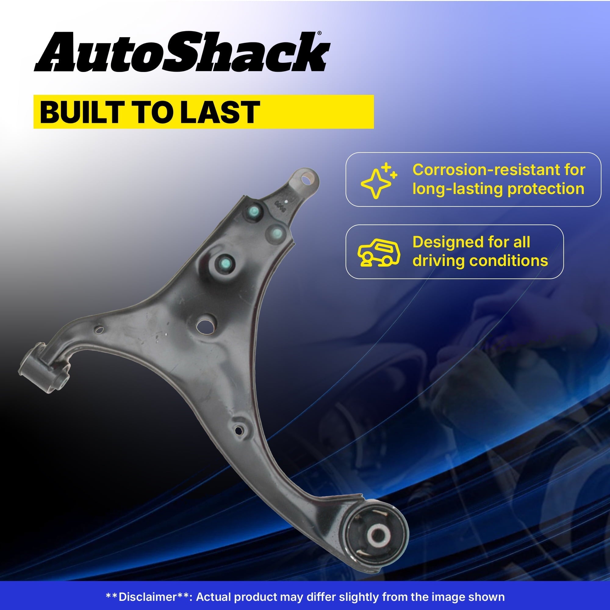 AutoShack Front Right Lower Control Arm and Ball Joint with Bushings for Ford, Five Hundred 2005-2007 Freestyle 2005-2007, AWD V6 3.0L