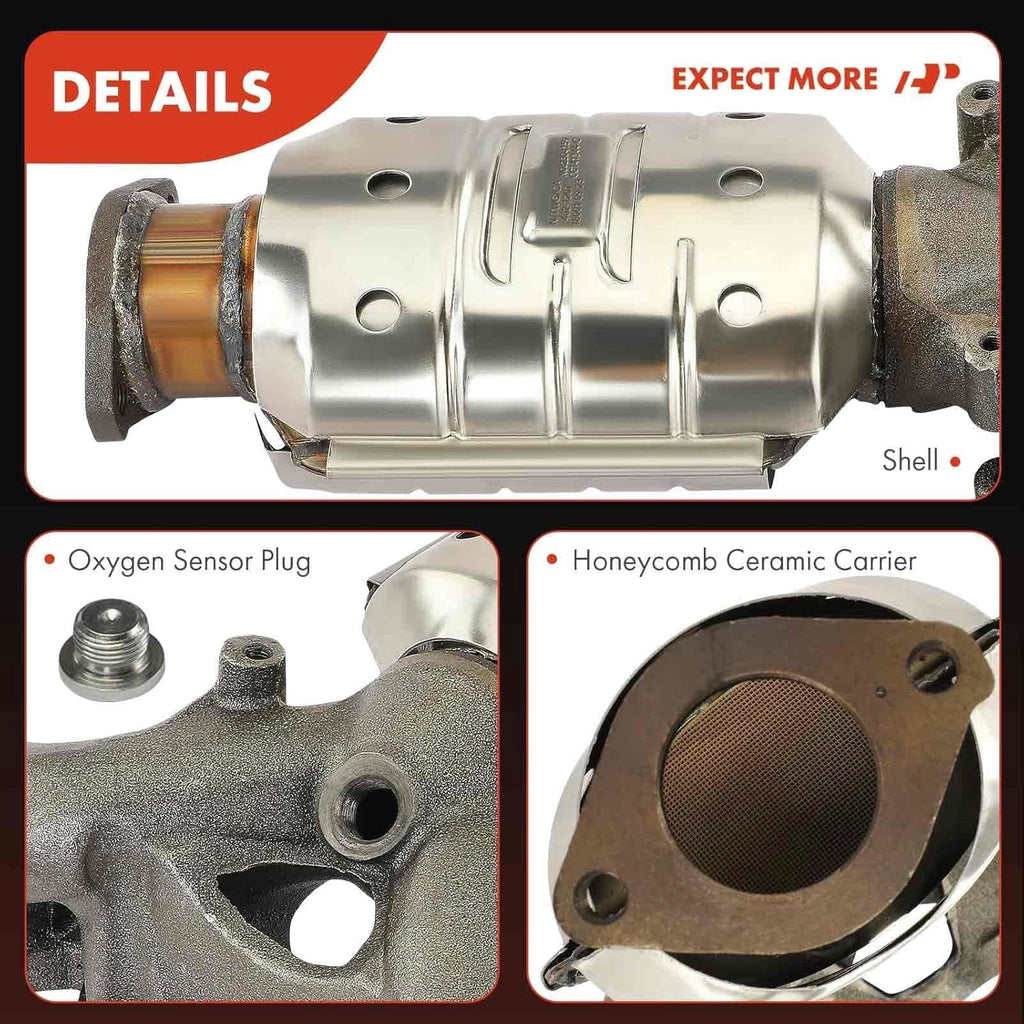 A-Premium Front Exhaust Manifold Catalytic Converter Kit Direct-Fit Compatible with Hyundai Elantra 2003-2012, Tiburon 2007-2008 & Kia Soul 2010-2011, Spectra 2004-2009, Spectra5, 2.0L, EPA Compliant