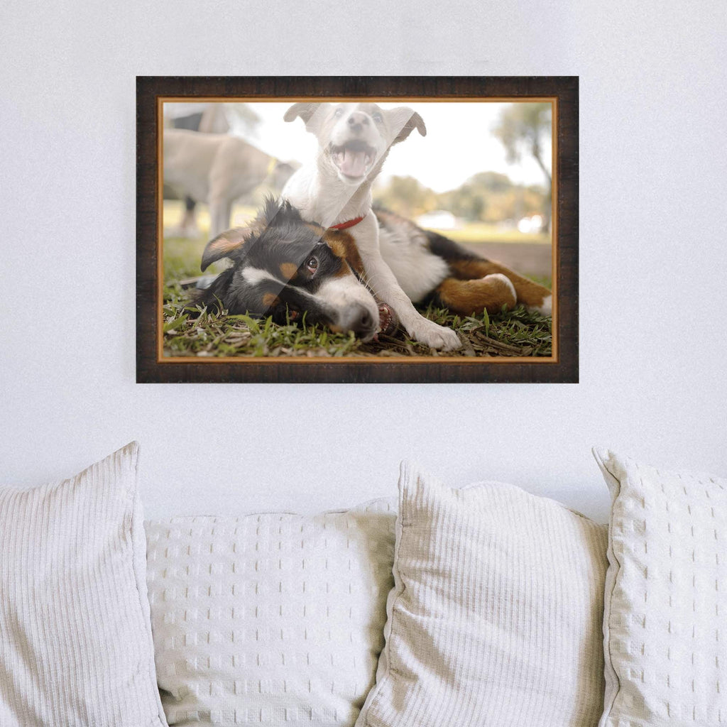 40x28 Bronze Brown Real Wood Picture Frame Width 1.25 inches | Interior Frame Depth 0.75 inches |