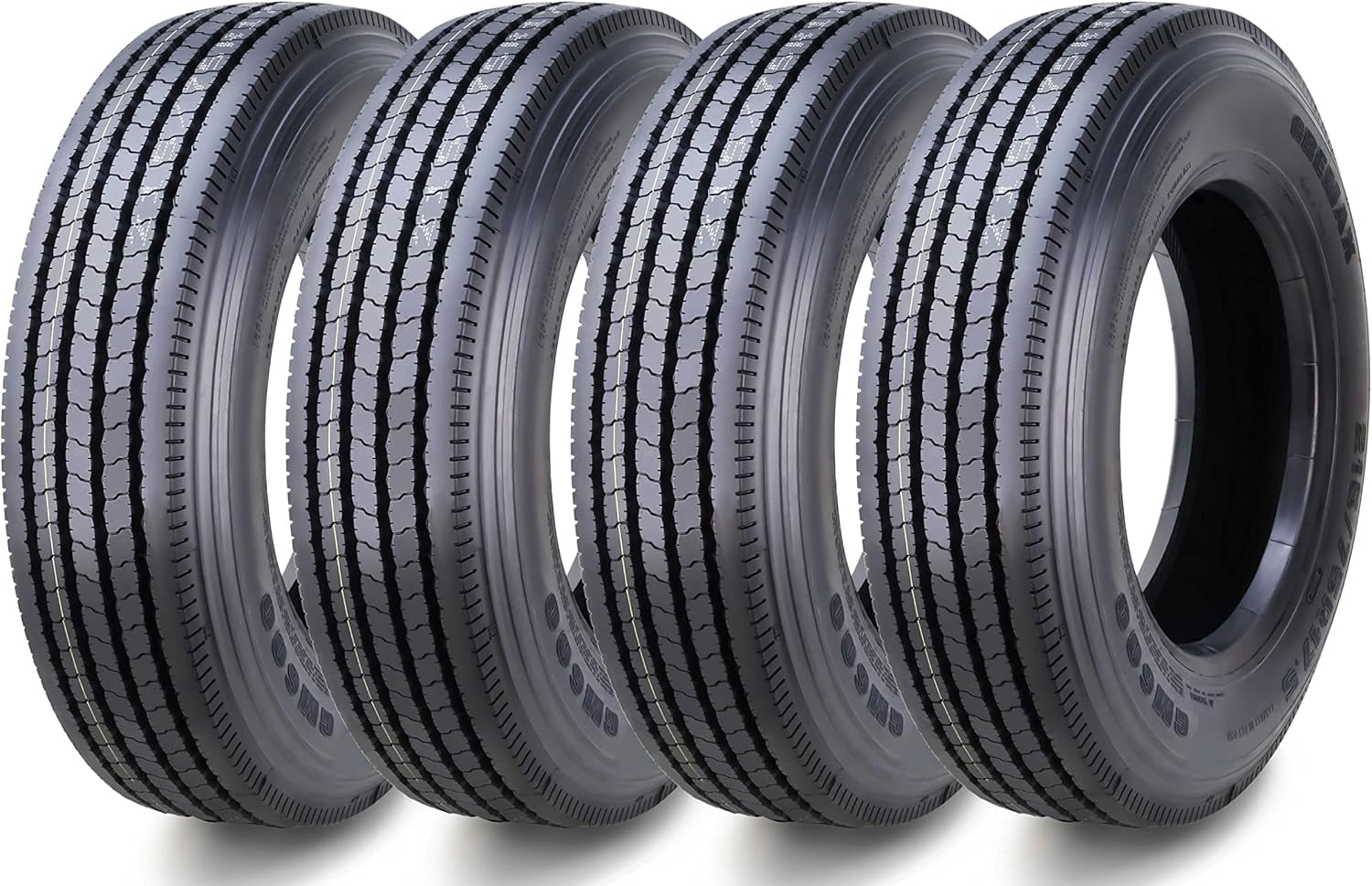 Gremax Heavy Duty All Steel ST 225/75R15 14 Ply 123/1192M 11150 Trailer Tires, Set of 4