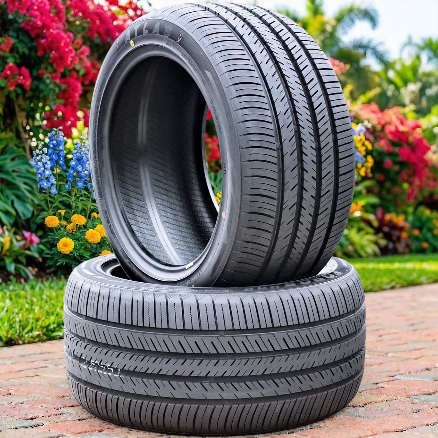 Set of 4 (FOUR) Atlas Force UHP 245/45R20 ZR 103Y XL A/S High Performance All Season Tires Fits: 2005-10 Chrysler 300 C SRT8, 2006-10 Dodge Charger SRT8
