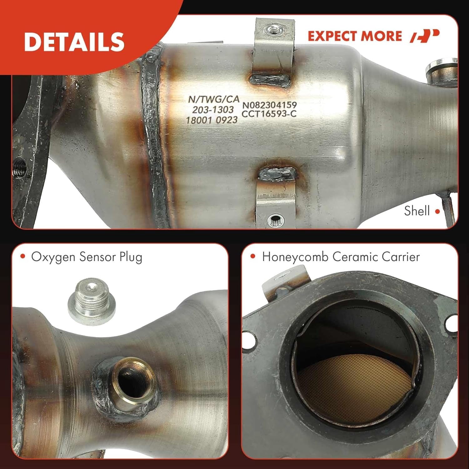 A-Premium Front and Rear 2-PC Exhaust Manifold Catalytic Converter Kit Direct-Fit Compatible with Nissan Altima 2007-2012 2.5L, EPA Compliant