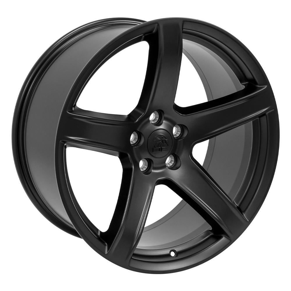 OE Wheels DG22 20 Inch Rim Fits Charger/Challenger SRT Hellcat Style 5x115 20x9.5 Satin Black - Hollander 2640 (1)