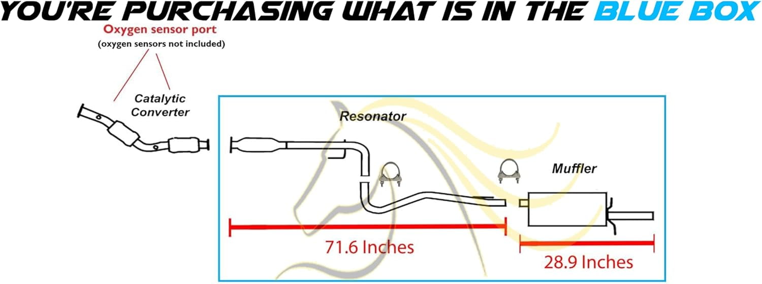 Northeastern Exhaust Rear Muffler & Resonator Pipe with Hangers Fits 2005-2010 Chevrolet Cobalt 2.2L Sedan/Coupe - Direct Fit | Stainless Steel Exhaust System Kit