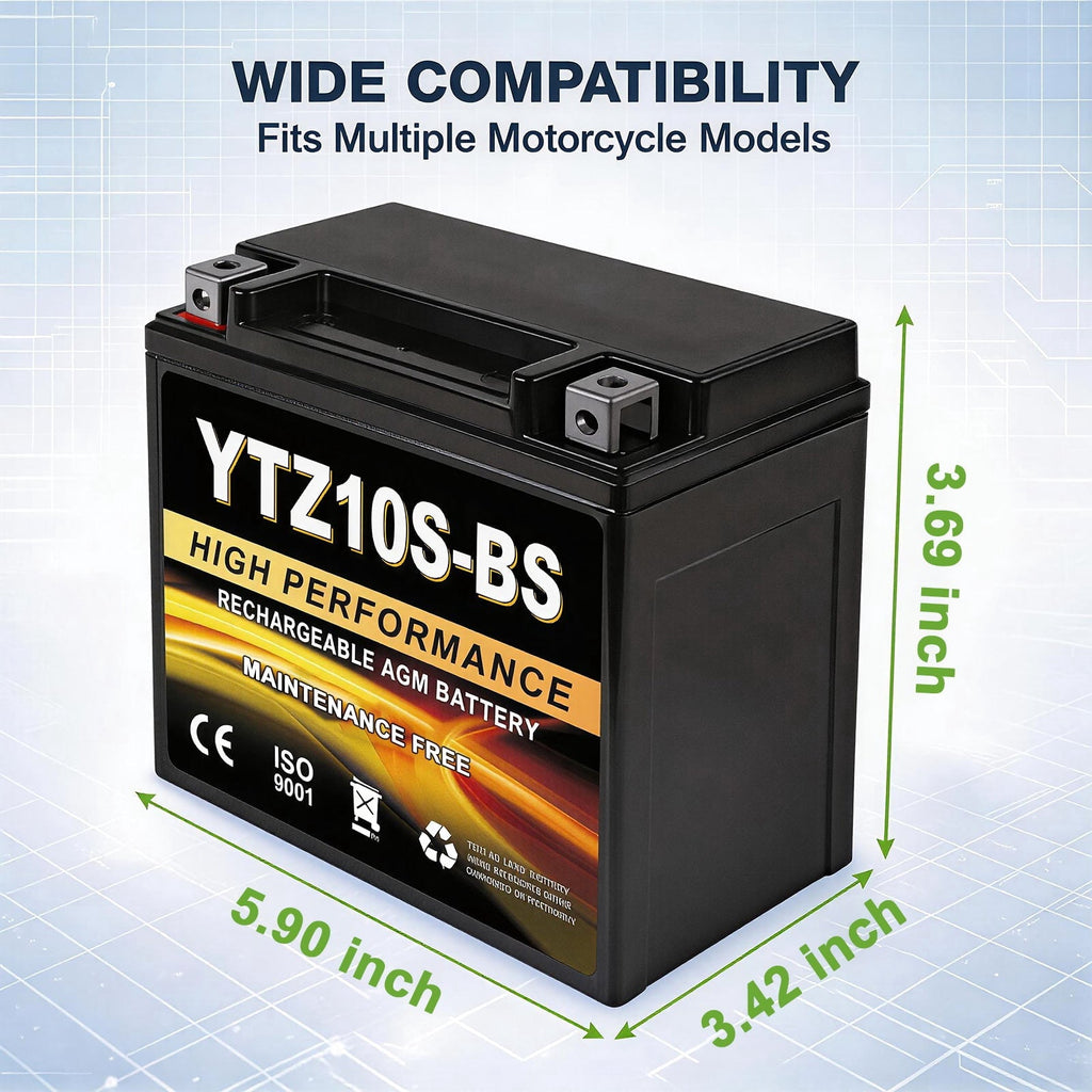 Anlibatt YTX14-BS Motorcycle Battery 12V 12Ah 200CCA Rechargeable Sealed Batteries Powersport Replacement for ATV, Scooter, Jet ski, Dirt Bike