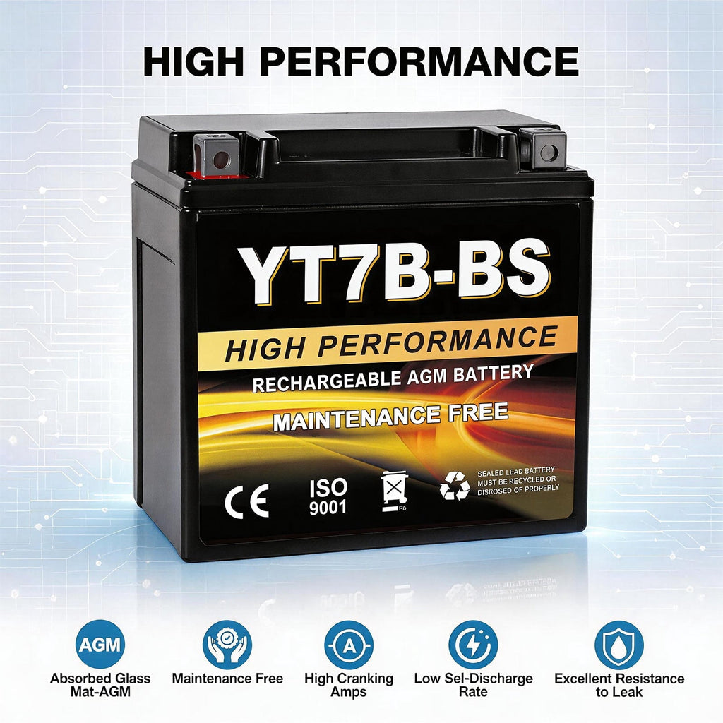 Anlibatt YTX14-BS Motorcycle Battery 12V 12Ah 200CCA Rechargeable Sealed Batteries Powersport Replacement for ATV, Scooter, Jet ski, Dirt Bike