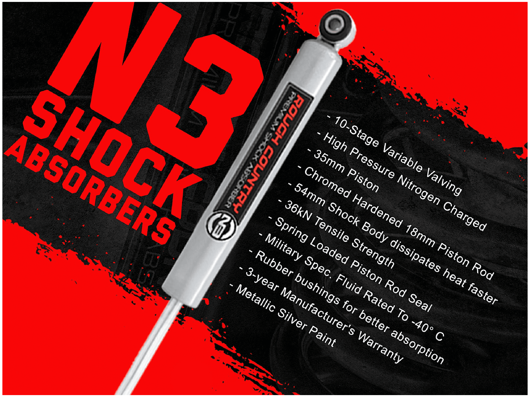 07-18 Jeep Wrangler JK N3 Rear Shocks Pair